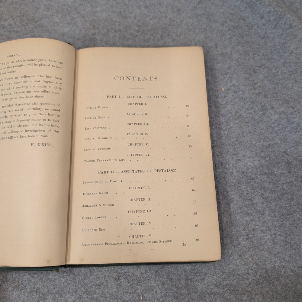 Pestalozzi His Life Work and Influence Hermann Krüsi 1875 Hardcover Antique Book - Picture 6 of 7